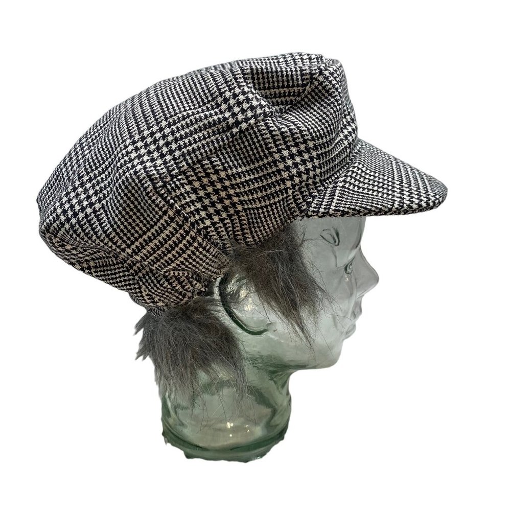 Old Grandpa Plaid Newsboy Costume Hat OS